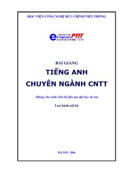 Bài giảng Tiếng anh chuyên ngành công nghệ thông tin