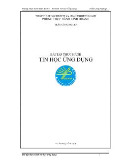 Bài tập thực hành Tin học ứng dụng