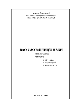 Báo cáo thực hành Xây dựng một số thuật toán sơ cấp trong xử lý ảnh