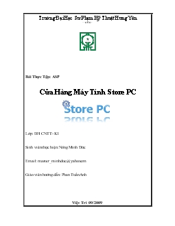 Báo cáo thực tập Cửa hàng máy tính Store PC