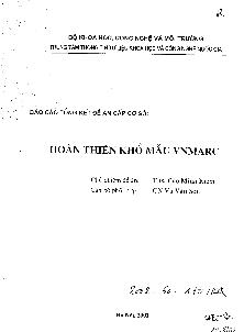 Đề án Hoàn thiện khổ mẫu VNMARC