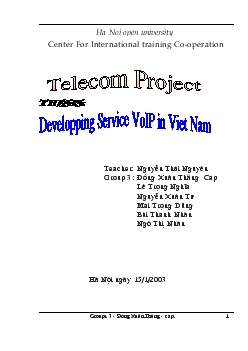 Đề tài Developping Service VoIP in Viet Nam