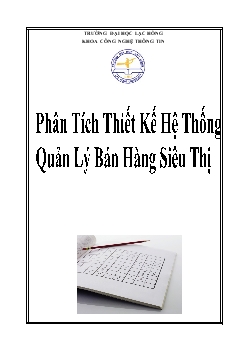 Đề tài Phân tích thiết kế hệ thống quản lý bán hàng siêu thị Coop-Mart