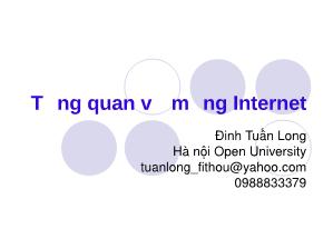 Đề tài Tổng quan về mạng Internet