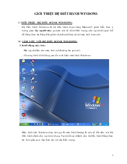 Điều hành windows và chương trình soạn thảo (microsoft word)