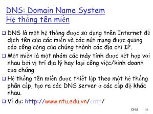 DNS(Domain Name System) - Hệ thống tên miền