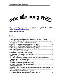 Ebook Lý thuyết màu sắc trong thiết kế wed