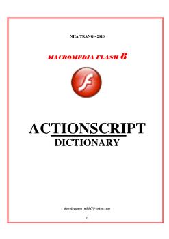 Ebook Macromedia flash 8 - Actionscript dictionary