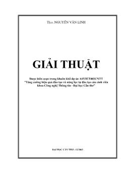 Giáo trình Giải thuật - Đại học Cần Thơ