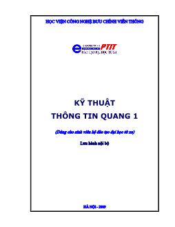 Giáo trình Kỹ thuật thông tin quang 1