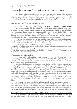 Giáo trình Lập trình hướng đối tượng trong Java