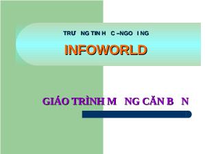 Giáo trình Mạng căn bản - Các kiến thức cơ bản