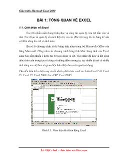 Giáo trình Microsoft Excel 2000