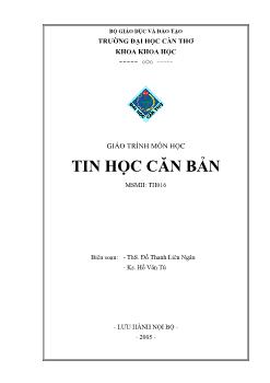 Giáo trình môn Tin học căn bản