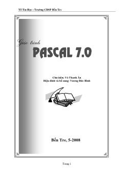 Giáo trình Pascal 7.0