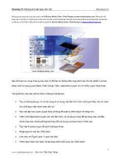 Giáo trình Photoshop CS - Những kỹ thuật layer tiên tiến