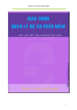 Giáo trình Quản lý dự án phần mềm