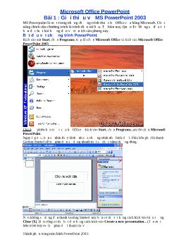 Giới thiệu Microsoft Office PowerPoint 2003