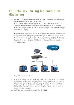 Giới thiệu về mạng LAN cách bấm dây mạng