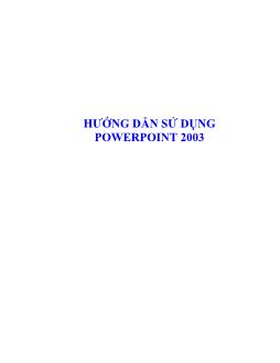 Hướng dẫn sử dụng powerpoint 2003