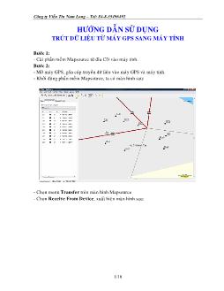 Hướng dẫn sử dụng trút dữ liệu từ máy GPS sang máy tính