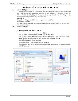 Hướng dẫn thực hành Access