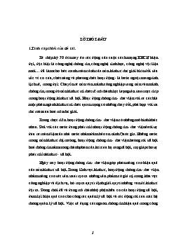 Khóa luận Hoạt động thông tin - Thư viện trong hệ thống thông tin khoa học - Thực trạng và giải pháp