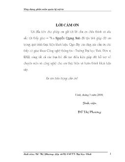 Khóa luận Xây dựng phần mềm quản lý vật tư