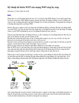 Kỹ thuật dò khóa WEP của mạng WiFi