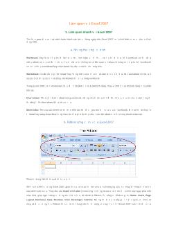 Làm quen với Excel 2007