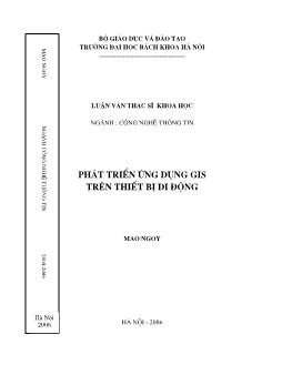 Luận văn Phát triển ứng dụng GIS trên thiết bị di động