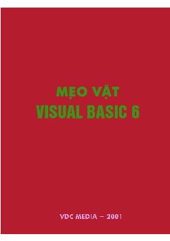 Mẹo vặt Visual Basic 6