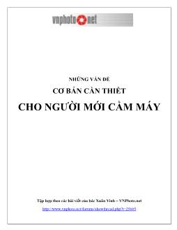 Những vấn đề cơ bản cần thiết cho người mới cầm máy