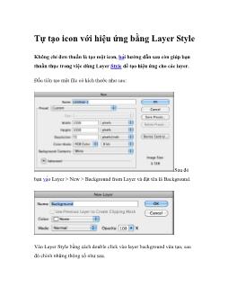 Photoshop - Tự tạo icon với hiệu ứng bằng Layer Style