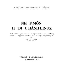 Tài liệu Nhập môn hệ điều hành Linux