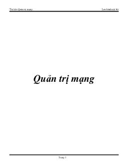 Tài liệu Quản trị mạng