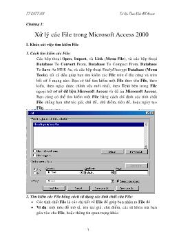 Tài liệu tham khảo MS Access