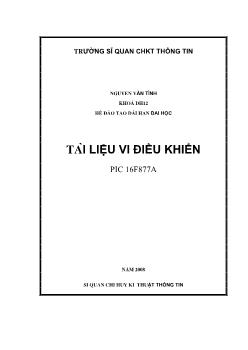 Tài liệu vi điều khiển PIC 16F877A