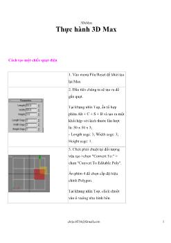 Thực hành 3D Max
