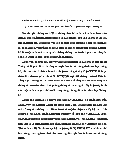 Báo cáo Cơ cấu tổ chức và hoạt động của viện Khoa học - Thống kê