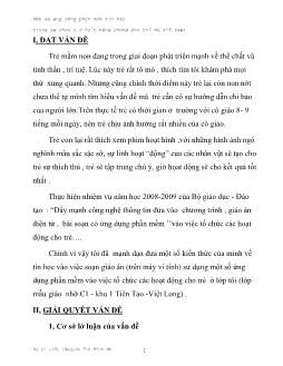 Đề tài Sử dụng một số ứng dụng phần mềm tin học vào trong việc dạy trẻ học