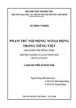 Luận văn Phạm trù nội động/ ngoại động trong tiếng Việt (so sánh với tiếng Anh)