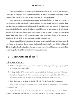 Tiểu luận Bùng nổ dân số - Một vấn đề toàn cầu