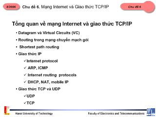Bài giảng Mạng Internet và Giao thức TCP/IP
