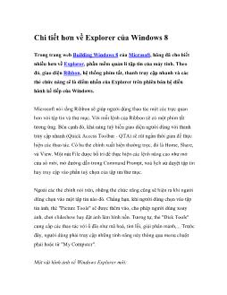 Chi tiết hơn về Explorer của Windows 8