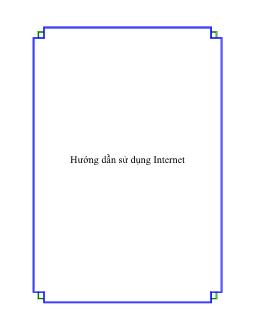Ebook Hướng dẫn sử dụng Internet