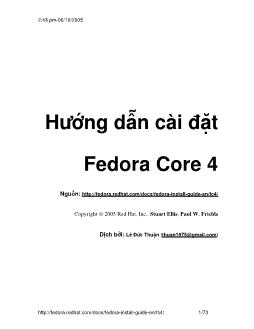 Ebook Hướng dẫn cài đặt Fedora Core 4