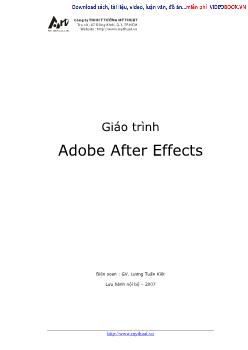 Giáo trình Adobe After Effects