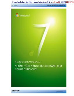 Hệ điều hành windows 7 - Những tính năng hữu ích dành cho người dùng cuối