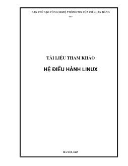 TàI liệu tham khảo Hệ điều hành Linux